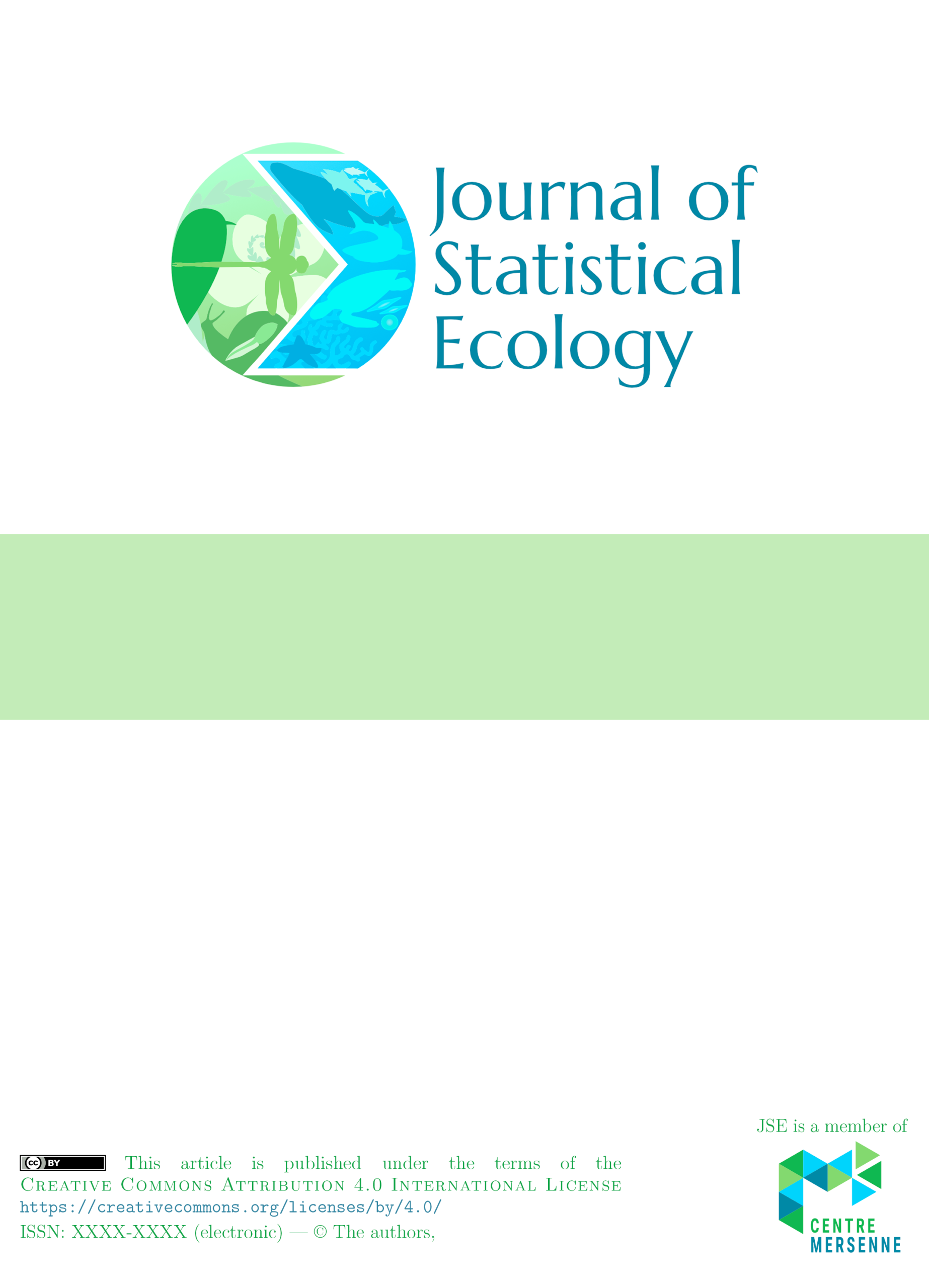 Couverture Journal of Statistical Ecology