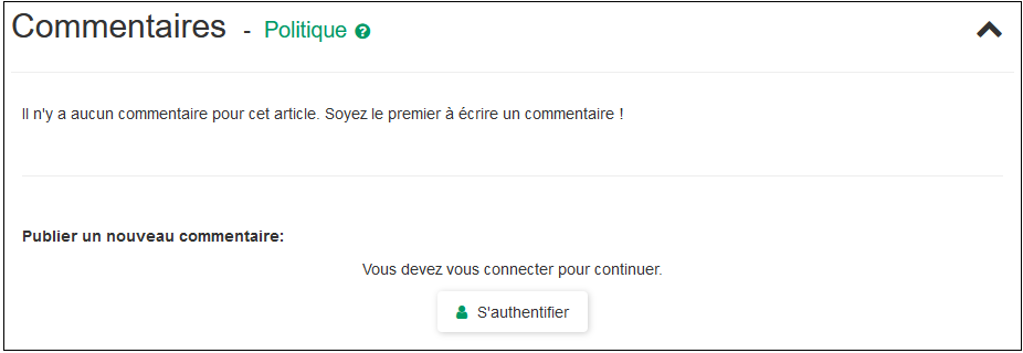 Image de l'interface de connexion pour publier un commentaire.