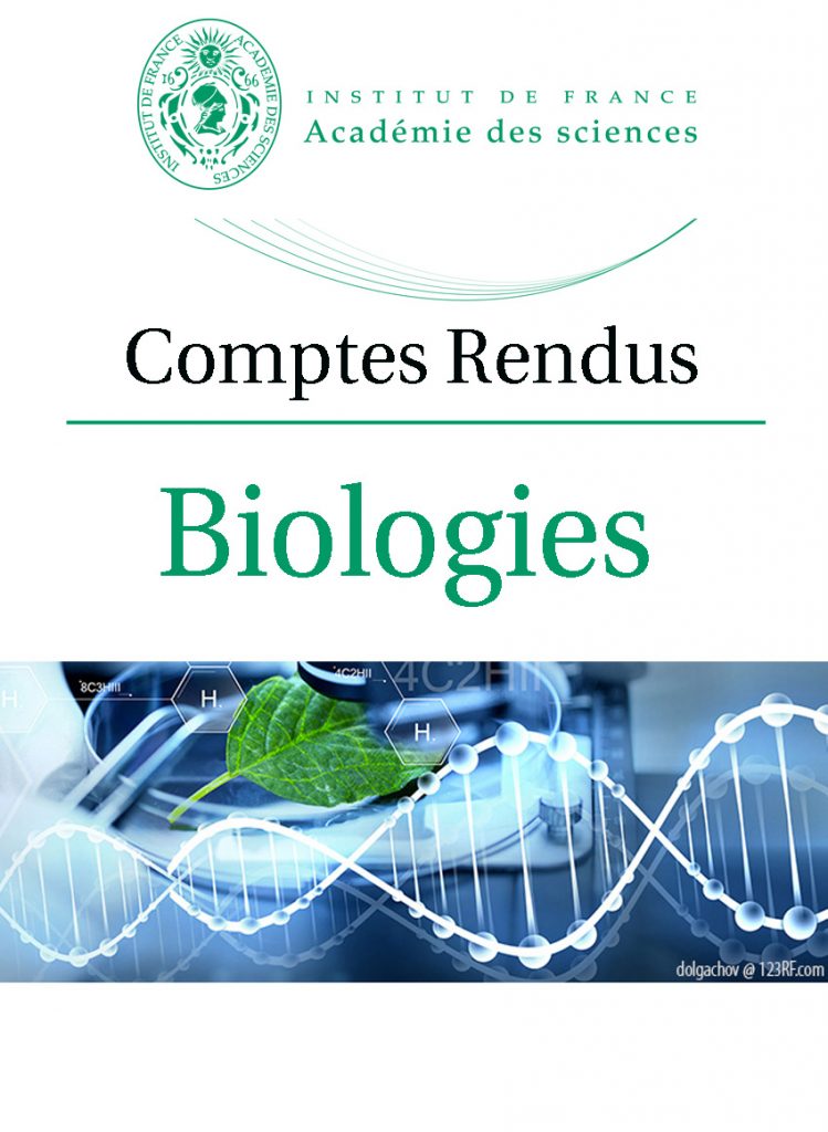 Couverture de la revues Comptes rendus Biologie