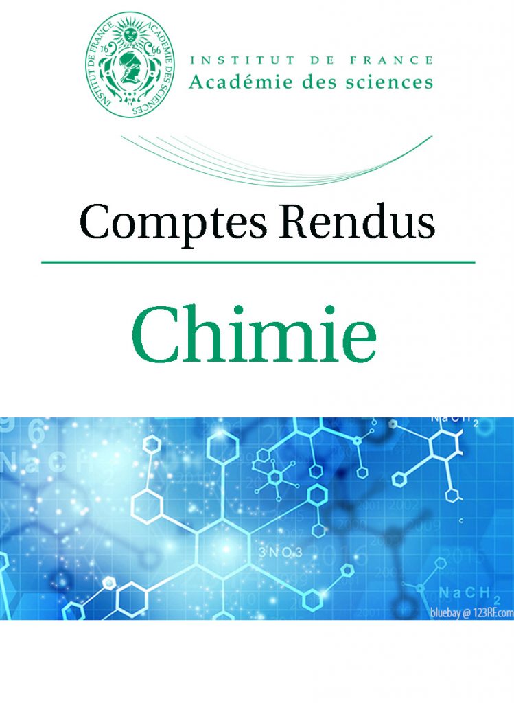 Couverture de la revues Comptes rendus Chimie