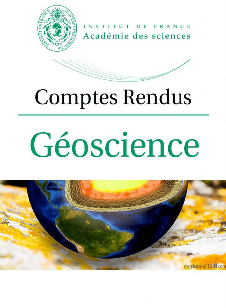 Couverture de la revues Comptes rendus Géoscience