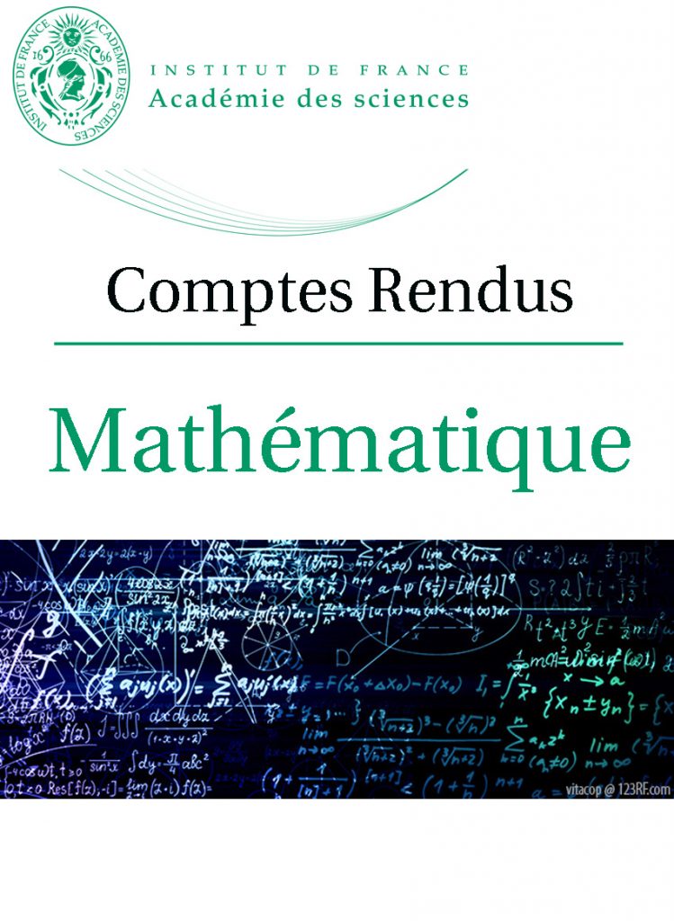 Couverture de la revues Comptes rendus Mathématique