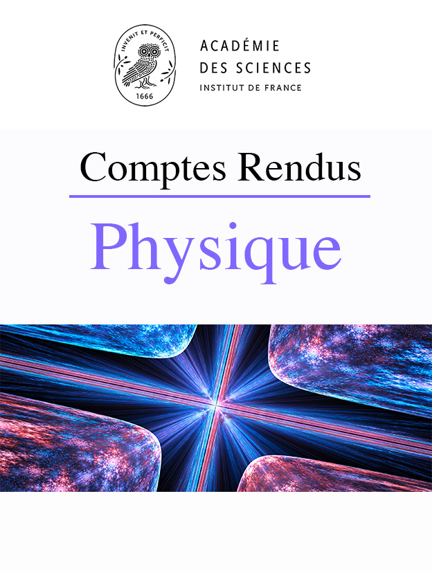 Couverture de la revue Comptes rendus Physique
