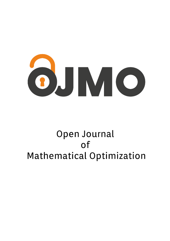Couverture de la revue Open Journal of Mathematical Optimization